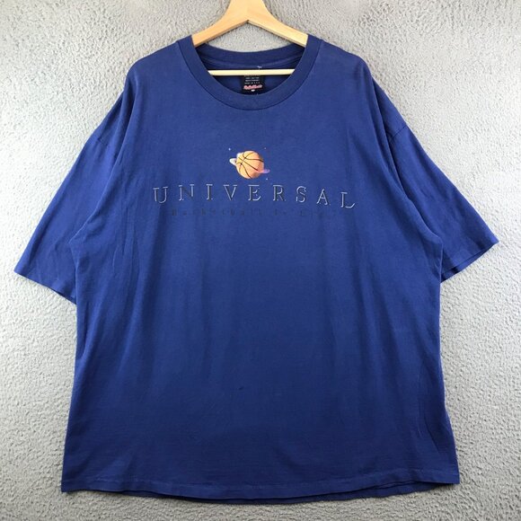 Vintage Universal Studios "Basketball Is Life" Blue Graphic T-Shirt 2XL - Picture 2 of 13